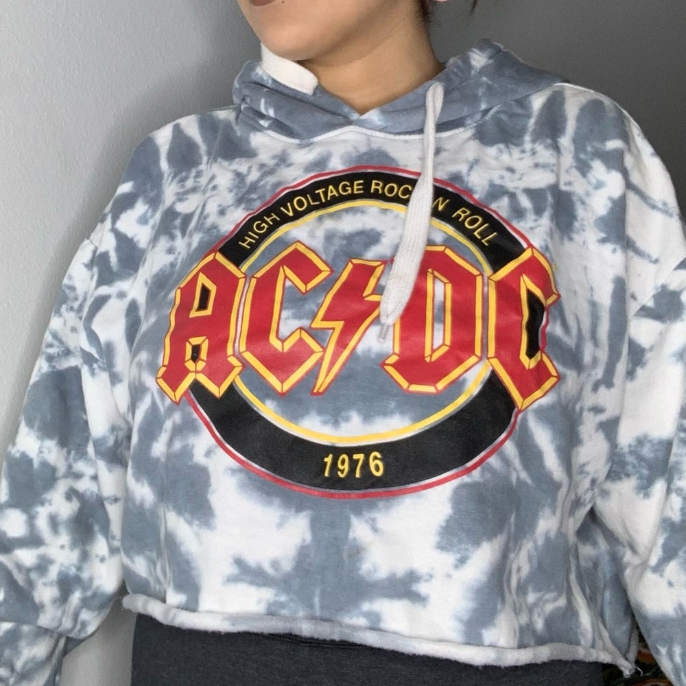 Acdc crop hoodie